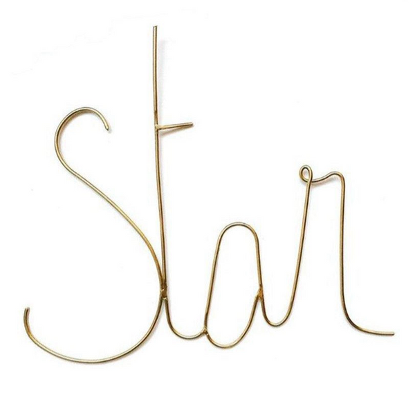Zoé Rumeau Star Wire Word - Gold available at 1love2hugs3kisses ibiza