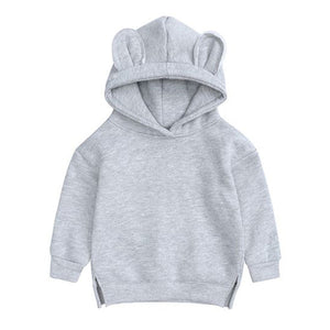 1love2hugs3kisses Hooded Sweater Bear Grey