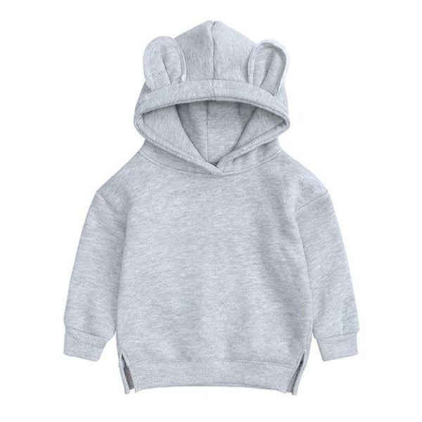 1love2hugs3kisses Hooded Sweater Bear Grey