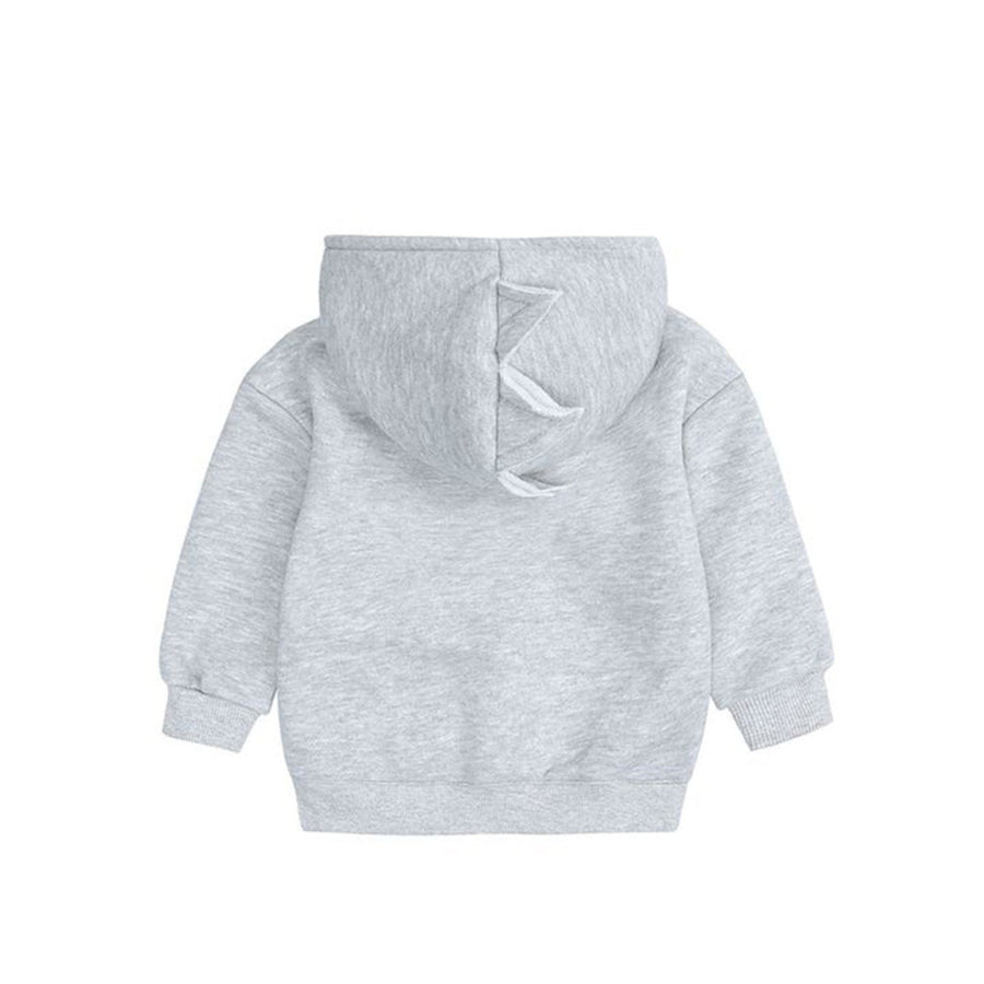 1love2hugs3kisses Hooded Sweater Dino Grey