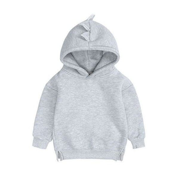 1love2hugs3kisses Hooded Sweater Dino Grey