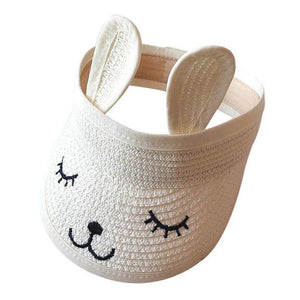 1love2hugs3kisses Straw Visor Bunny White - 1love2hugs3kisses Ibiza