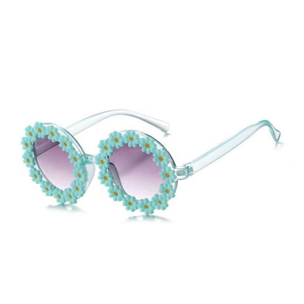 1love2hugs3kisses Daisy Flower Sunglasses Kids Mint Green