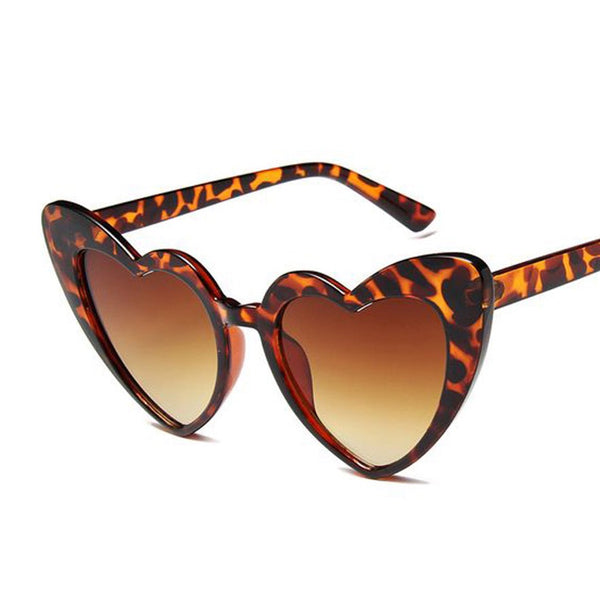 1love2hugs3kisses Heart Sunglasses Women Tortoise