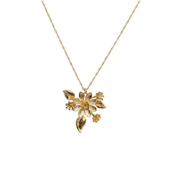 A-La Bouquet flowers necklace Gold - 1love2hugs3kisses Ibiza