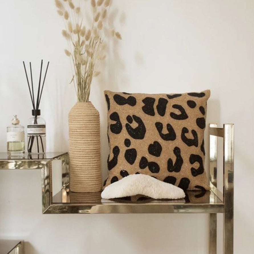 A-La Small beads cushion Leopard - 1love2hugs3kisses Ibiza