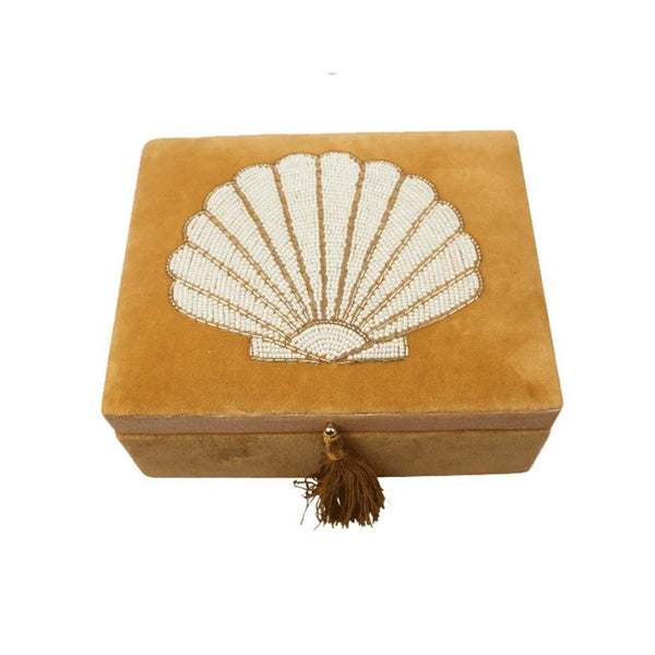 A-La Velvet box with Shell in beads - 1love2hugs3kisses Ibiza