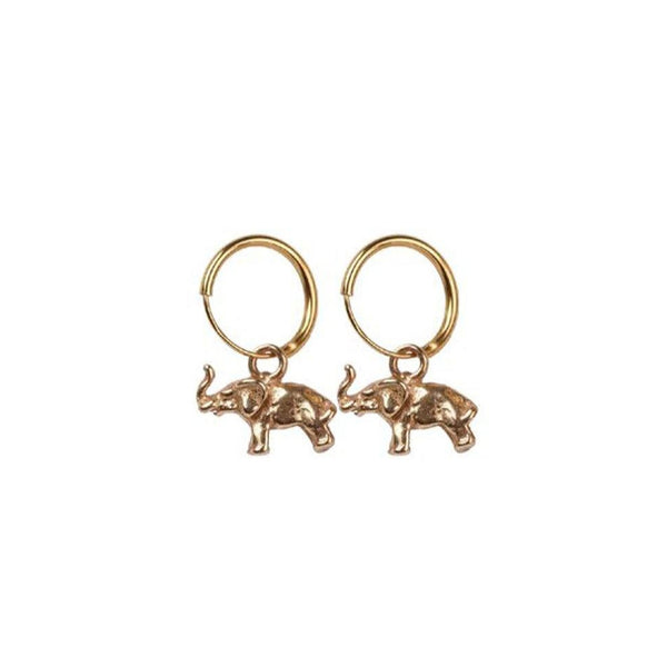 A-La Elephant pair of Earrings Gold - 1love2hugs3kisses Ibiza