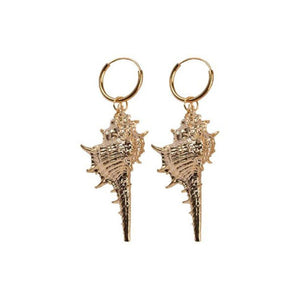 A-La Hornshell pair of Earrings Gold - 1love2hugs3kisses Ibiza