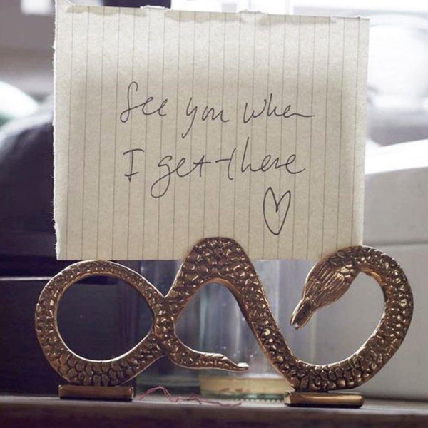Anna + Nina Snake Card Holder gold - 1love2hugs3kisses Ibiza