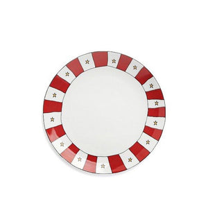 Anna + Nina Star Dessert Plate Small Red white - 1love2hugs3kisses Ibiza