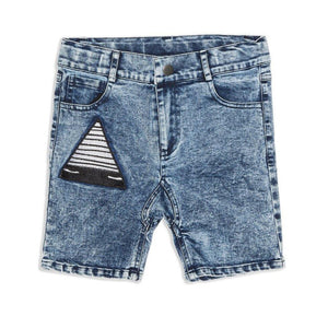 Band Of Boys Just a Triangle Patch Denim Shorts - 1love2hugs3kisses Ibiza
