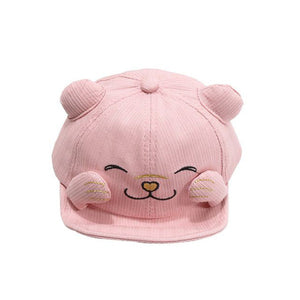 1love2hugs3kisses Cute Bear Cartoon Kids Baseball Cap Baby Pink