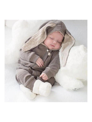 1love2hugs3kisses Baby Bunny Jumpsuit Grey - 1love2hugs3kisses Ibiza