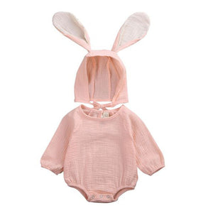 1love2hugs3kisses Baby Onesie Bunny Set Pink
