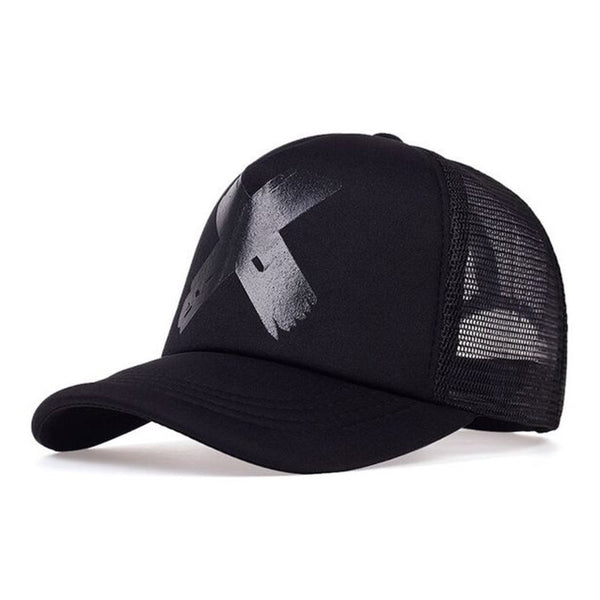 1love2hugs3kisses Baseball Mesh Cap Black Cross Black