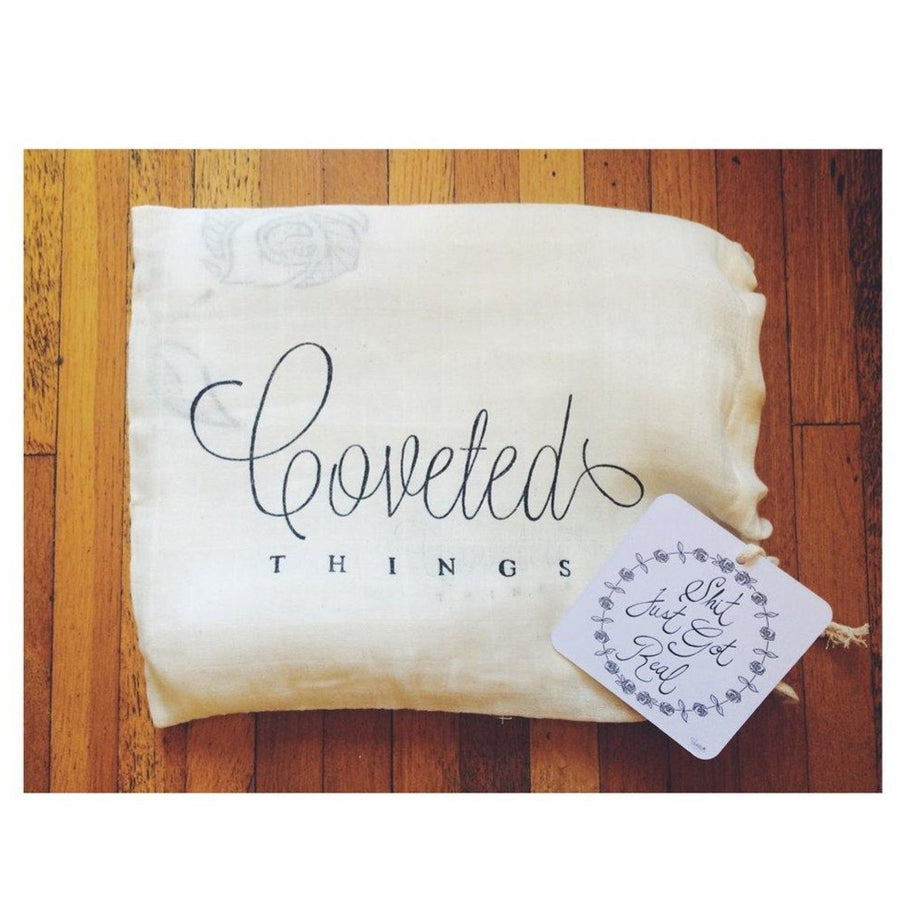 Coveted Things Shit Just Got Real™ Organic Swaddle Scarf™ - 1love2hugs3kisses Ibiza