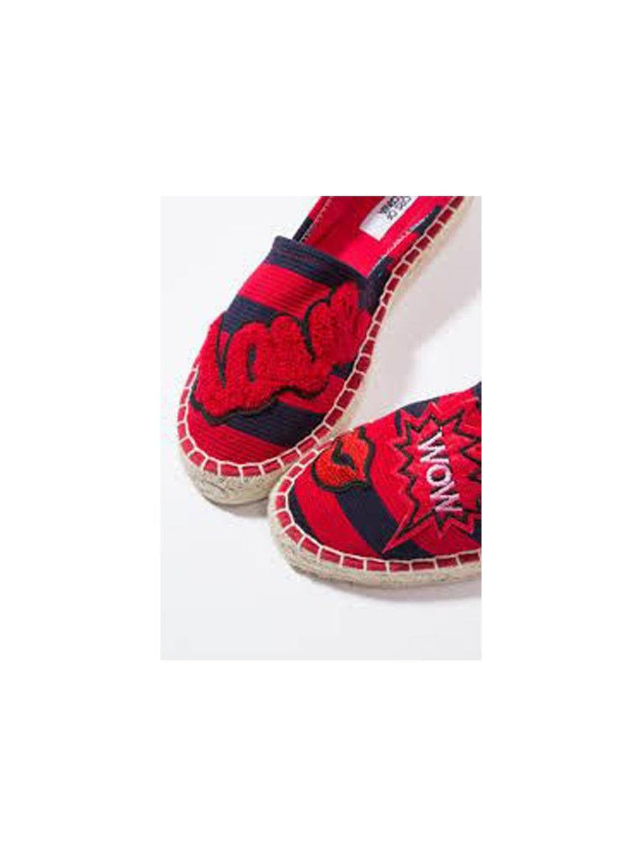 Colors Of California Espadrilles Striped Red Blue - 1love2hugs3kisses Ibiza