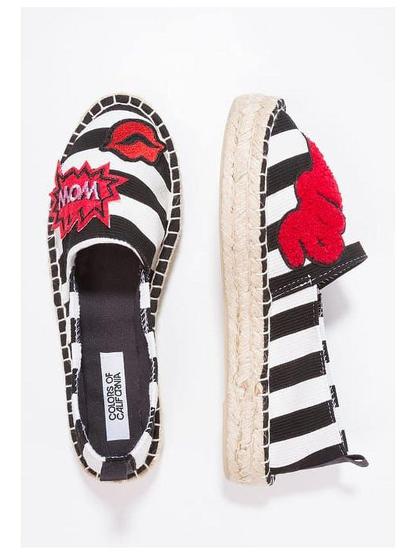 Colors Of California Espadrilles White black - 1love2hugs3kisses Ibiza