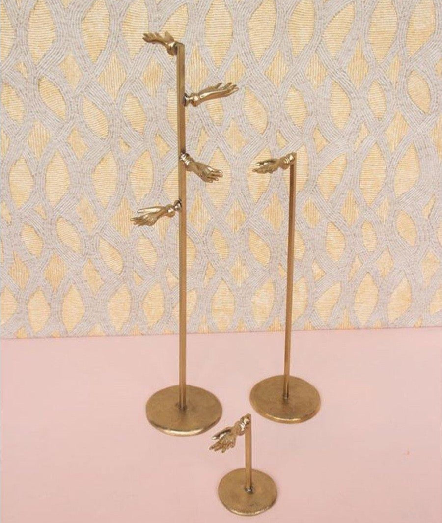 Gold hand outlet jewelry holder
