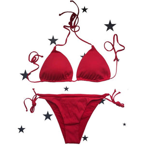 Japutas Bikini Ribbed Red - 1love2hugs3kisses Ibiza
