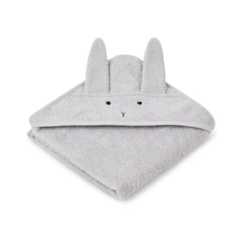 Liewood Albert Hooded Baby Towel Rabbit dumbo grey - 1love2hugs3kisses Ibiza
