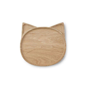Liewood Conrad Wooden Plate Cat - 1love2hugs3kisses Ibiza