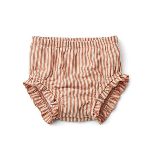 Liewood Mila baby Swim Pants Seersucker YD Stripe Tuscany Rose Sandy