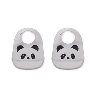 Liewood Tilda Silicone Panda dumbo grey (2pack) -1love2hugs3kisses Ibiza