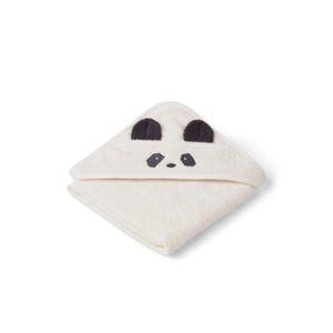 Liewood Albert Hooded Baby Towel Panda creme de la creme - 1love2hugs3kisses Ibiza