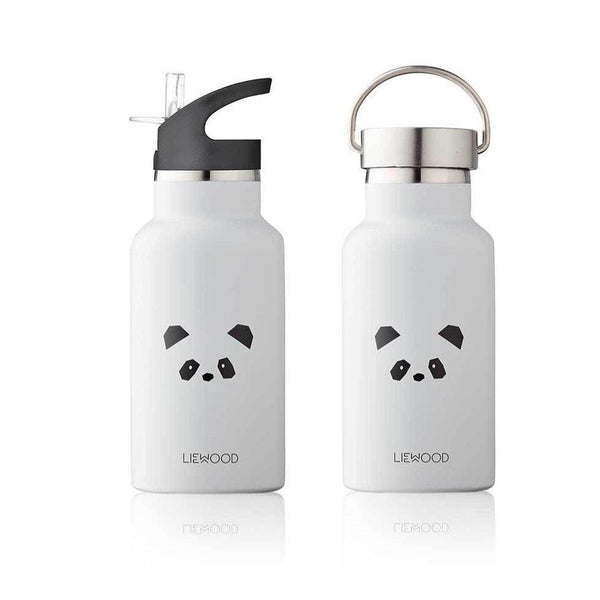 Liewood Anker Water Bottle Panda light grey - 1love2hugs3kisses Ibiza