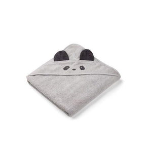 Liewood Augusta Hooded Towel Panda dumbo grey - 1love2hugs3kisses Ibiza