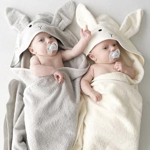 Liewood Augusta Hooded Towel Rabbit dumbo grey - 1love2hugs3kisses Ibiza