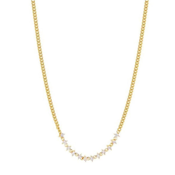 Luv Aj Ballier Curb Chain Necklace Gold - 1love2hugs3kisses ibiza