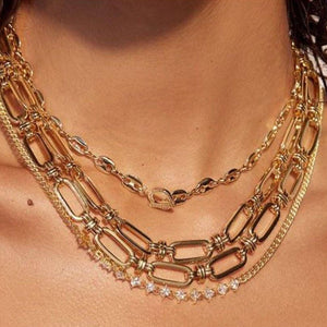 Luv Aj Ballier Curb Chain Necklace Gold - 1love2hugs3kisses ibiza