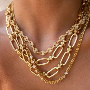 Luv Aj Ballier Curb Chain Necklace Gold - 1love2hugs3kisses ibiza