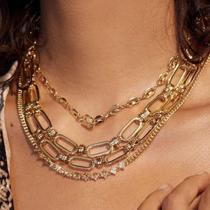 Luv Aj Ballier Curb Chain Necklace Gold - 1love2hugs3kisses ibiza