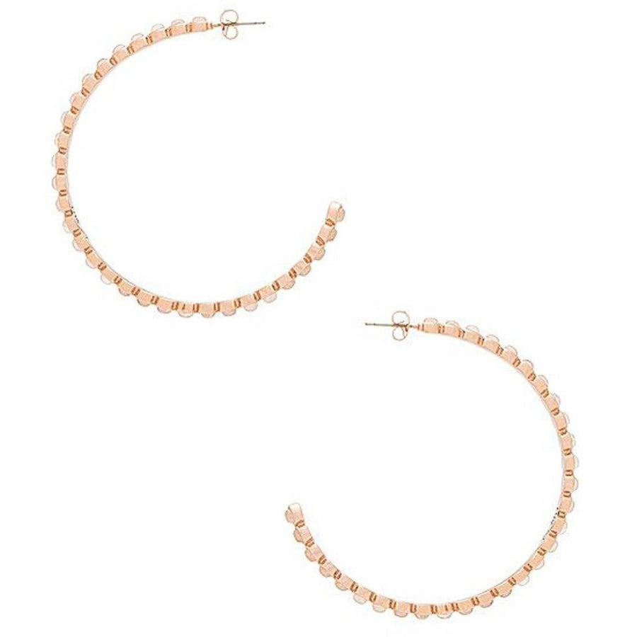 Luv Aj Earrings Oversized Quartz Stud Hoops Gold - 1love2hugs3kisses Ibiza