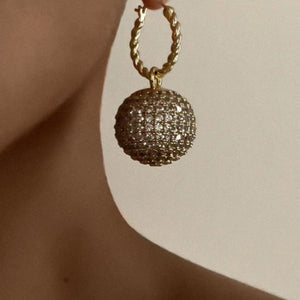 Luv Aj Pave Dome Statement Hoops Gold - 1love2hugs3kisses Ibiza 