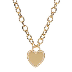 Luv Aj Pave Heart Pendant Necklace Gold - 1love2hugs3kisses Ibiza