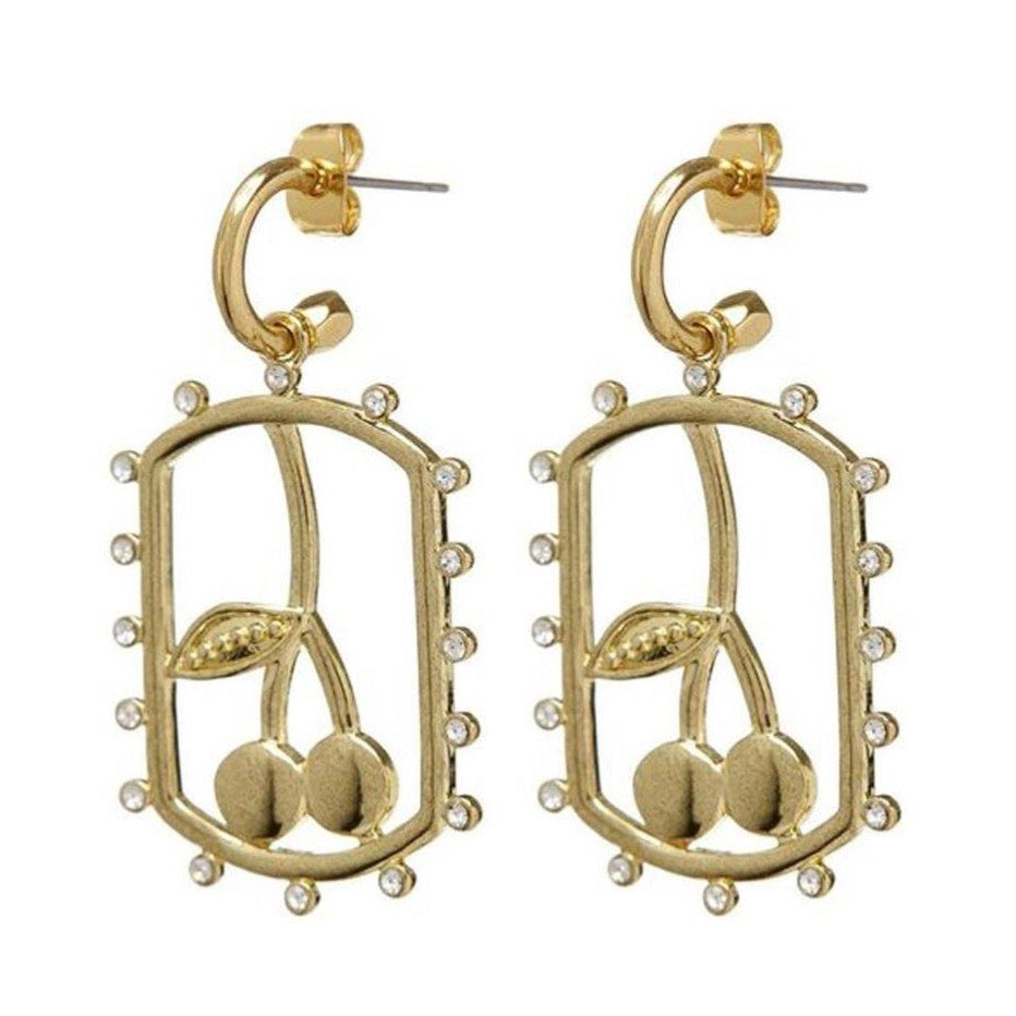 Cherry hoop store earrings