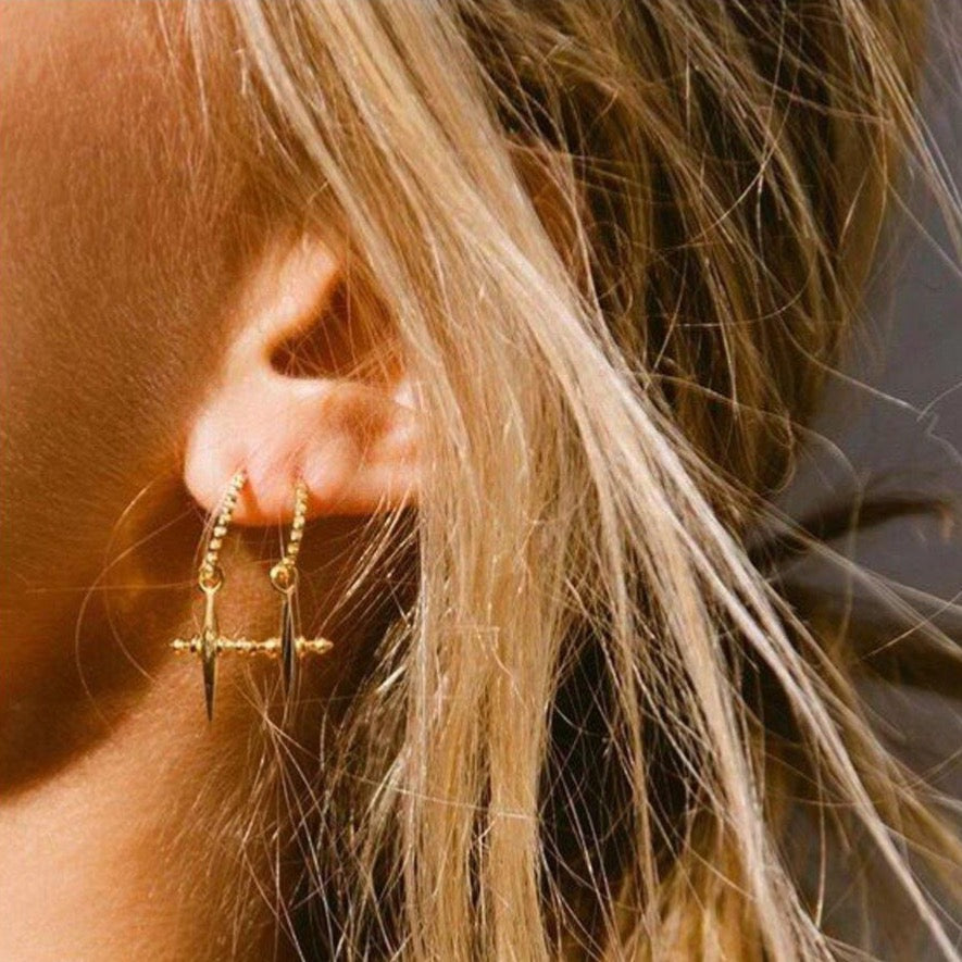Luv aj cheap cross earrings
