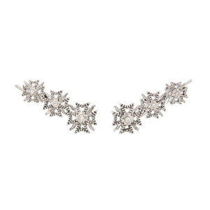 Luv Aj The Fleur Crawler Earrings Silver - 1love2hugs3kisses Ibiza