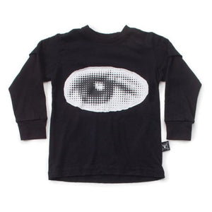 Nununu Eye Patch T-shirt w. Long sleeves Black - 1love2hugs3kisses Ibiza