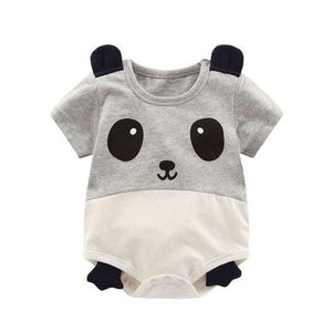 1love2hugs3kisses Baby Onesie Panda Grey Creme - 1love2hugs3kisses Ibiza