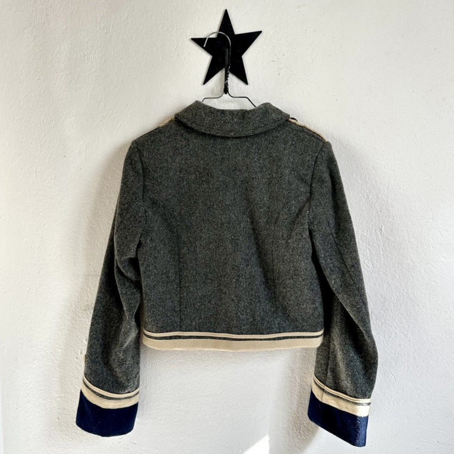 Pre-loved Stella McCartney Kids Lee Vintage Military Wool Jacket Grey - Size 10 Years available at 1love2hugs3kisses ibiza