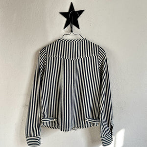 Pre-loved Louis Louise Luco Kid Jacket Striped White Blue 10 years