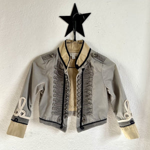 Pre-loved Stella McCartney Kids Will Vintage Military Jacket Grey Sand size 4 years