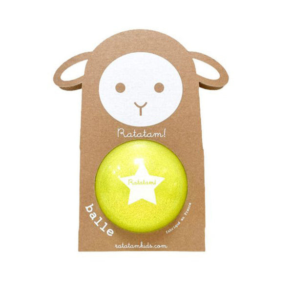 Ratatam Sheep Baby Ball Glitter Star Yellow - 1love2hugs3kisses Ibiza