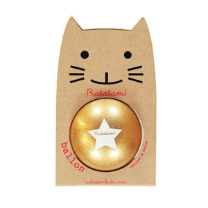 Ratatam Cat Glitter Ball Star Small Gold - 1love2hugs3kisses Ibiza